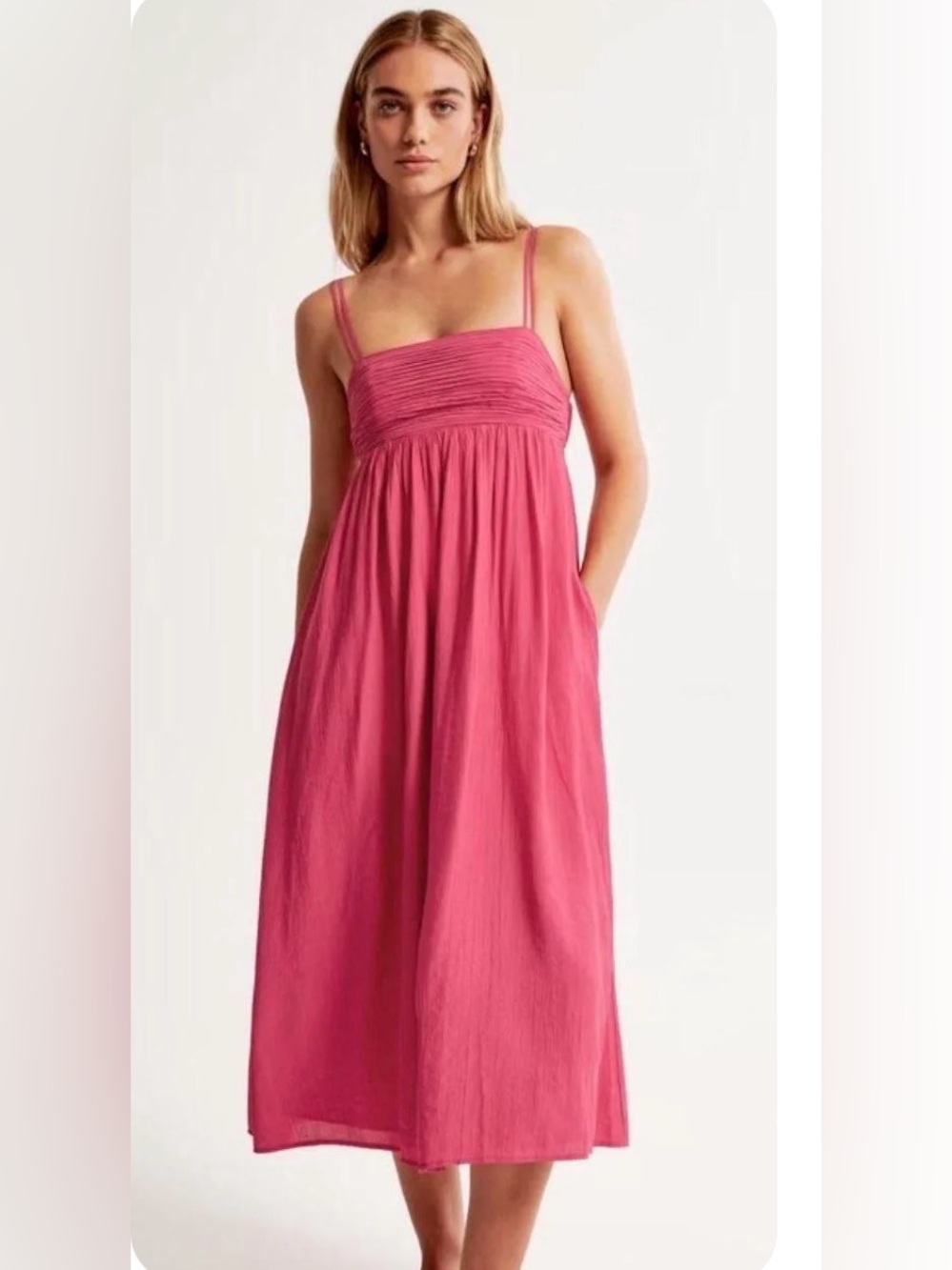 NWT Abercrombie & Fitch Crinkle Textured Maxi Dress